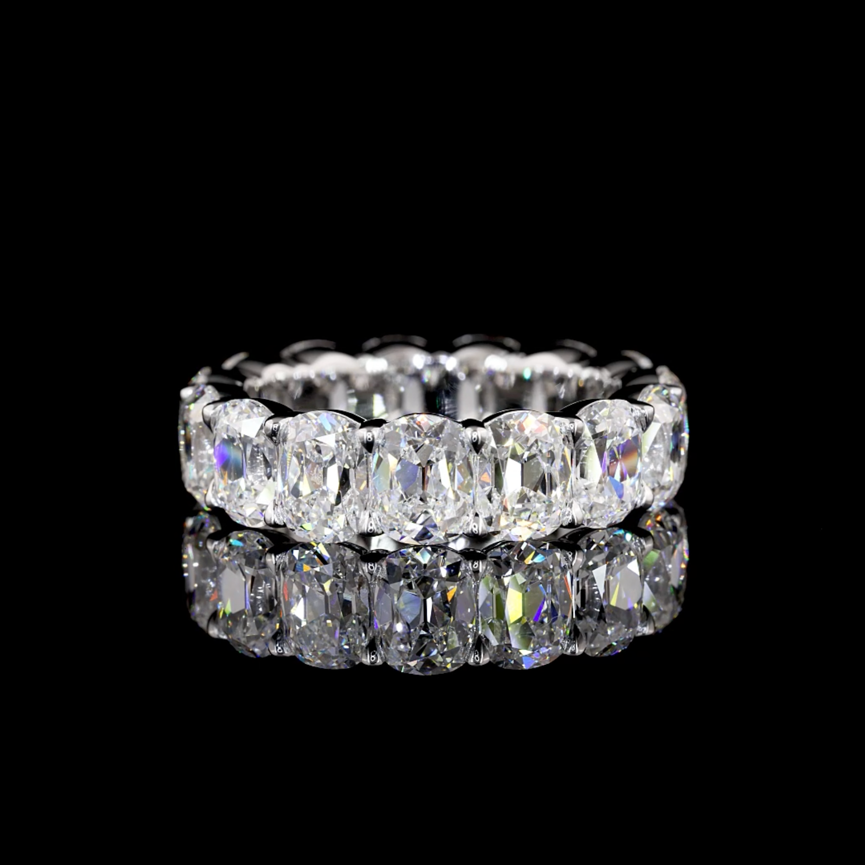 Lab Grown Antique Cushion Eternity Band - Main Image