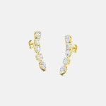 lab diamond mixed shape earrings