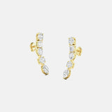 lab diamond mixed shape earrings