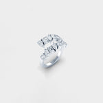 lab grown diamond mixed shape bypass ring