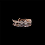 3 Row Cluster Diamond Tennis Bracelet
