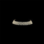 3 Row Cluster Diamond Tennis Bracelet YG