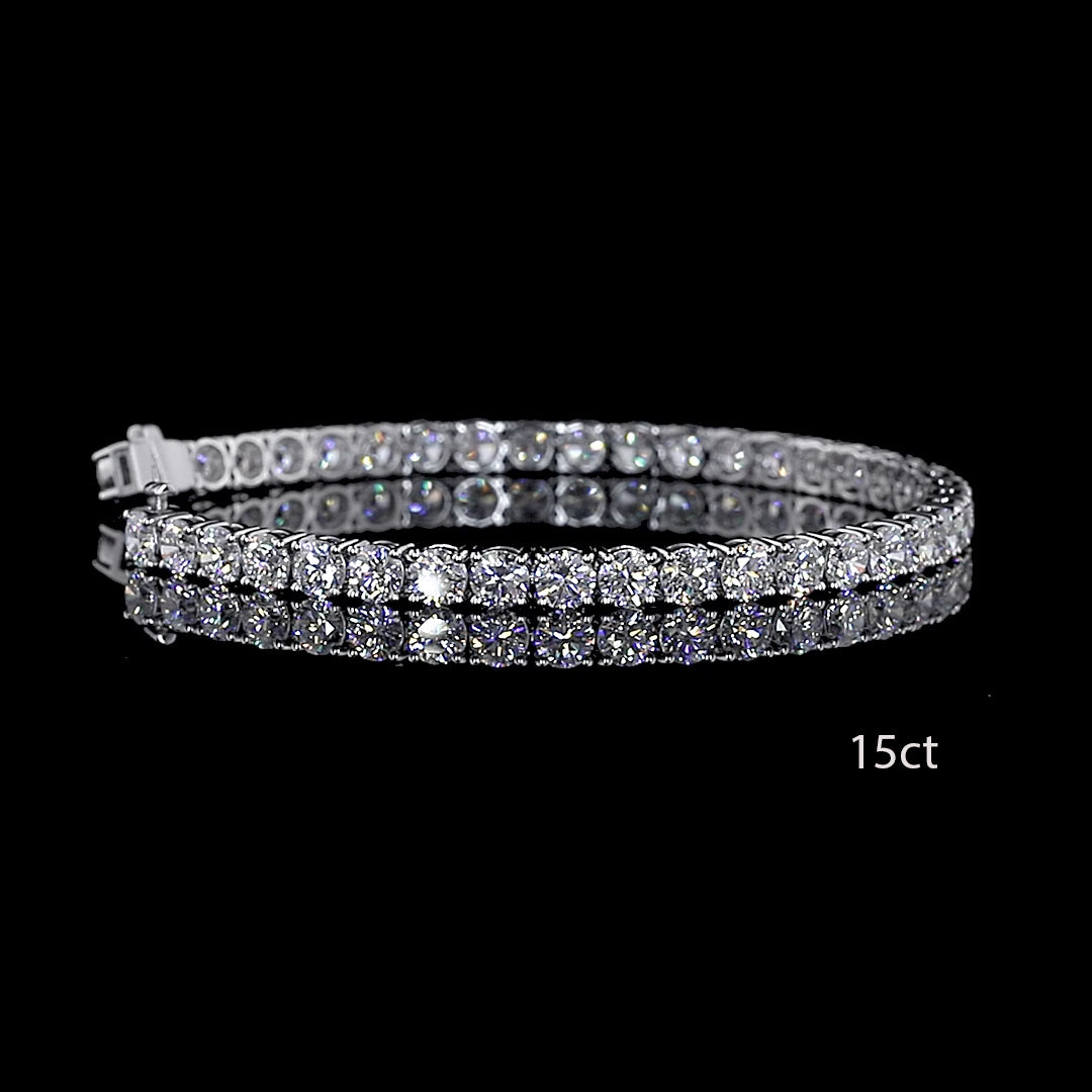 Lab Grown Diamond Tennis Bracelet 15 ct total weight