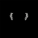 Hand Selected Marquise and Pear cut Lab Grown Diamonds set into a dainty floating pair of butterfly garland climbers.

14K White Gold.