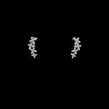 Hand Selected Marquise and Pear cut Lab Grown Diamonds set into a dainty floating pair of butterfly garland climbers.

14K White Gold.