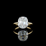 Lab Grown Elongated Antique Cushion Cut Button Back Engagement Ring