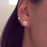 Lab Grown Old European Cut Diamond Stud Earrings