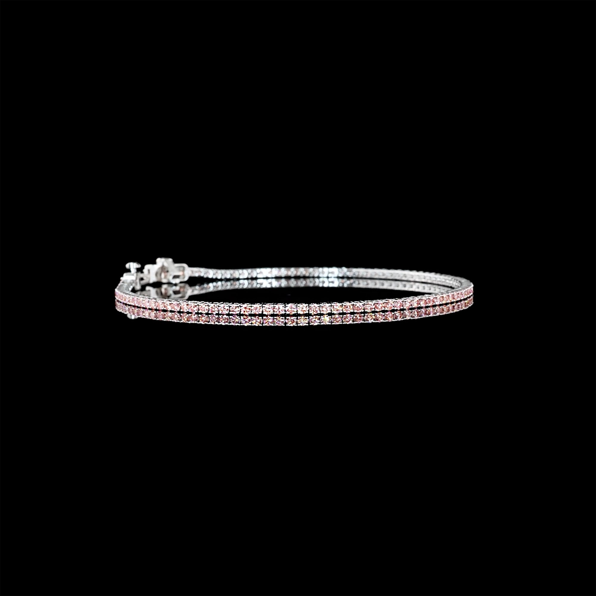 Lab Grown Pink Diamond Tennis Bracelet