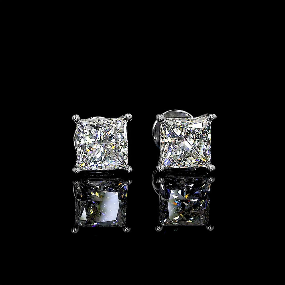 Lab Grown Princess Cut Diamond Studs from Take Two