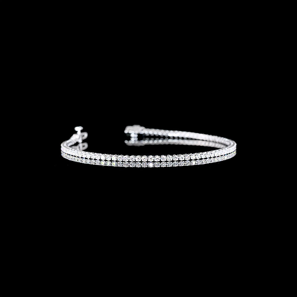 Mini Lab Diamond Tennis Bracelet