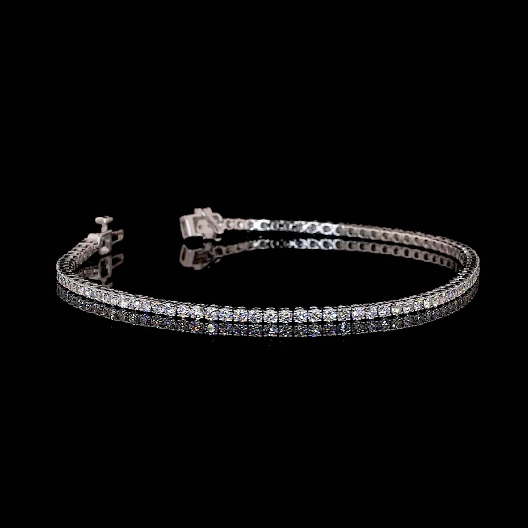 Mini Lab Diamond Tennis Bracelet in 14k white gold