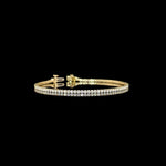 Mini Lab Diamond Tennis Bracelet in Yellow Gold
