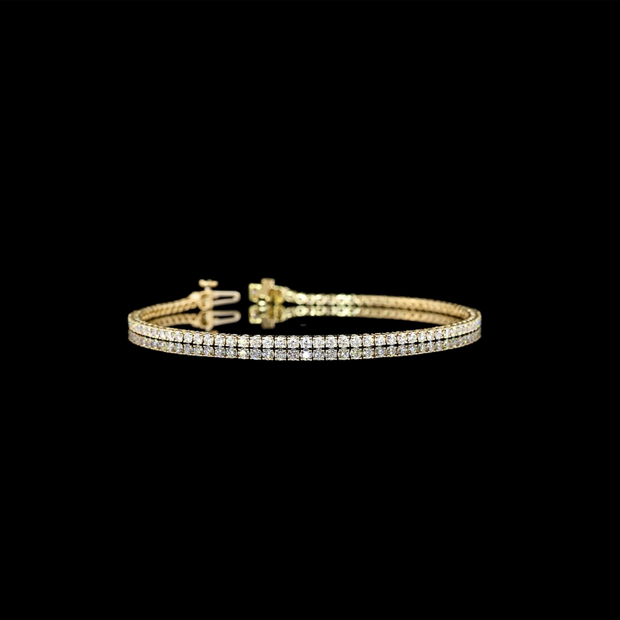 Mini Lab Diamond Tennis Bracelet in Yellow Gold