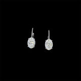 Oval Cut Lab Diamond Huggie Earrings