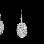 Oval Cut Lab Diamond Huggie Earrings