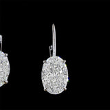 Oval Cut Lab Diamond Huggie Earrings