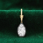 Pear Cut Lab Diamond Georgian Pendant Necklace