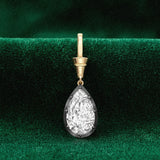 Pear Cut Lab Diamond Georgian Pendant Necklace