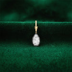 Pear Cut Lab Diamond Georgian Pendant Necklace