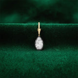 Pear Cut Lab Diamond Georgian Pendant Necklace