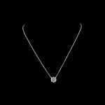 Round Lab Diamond Necklace on white gold chain