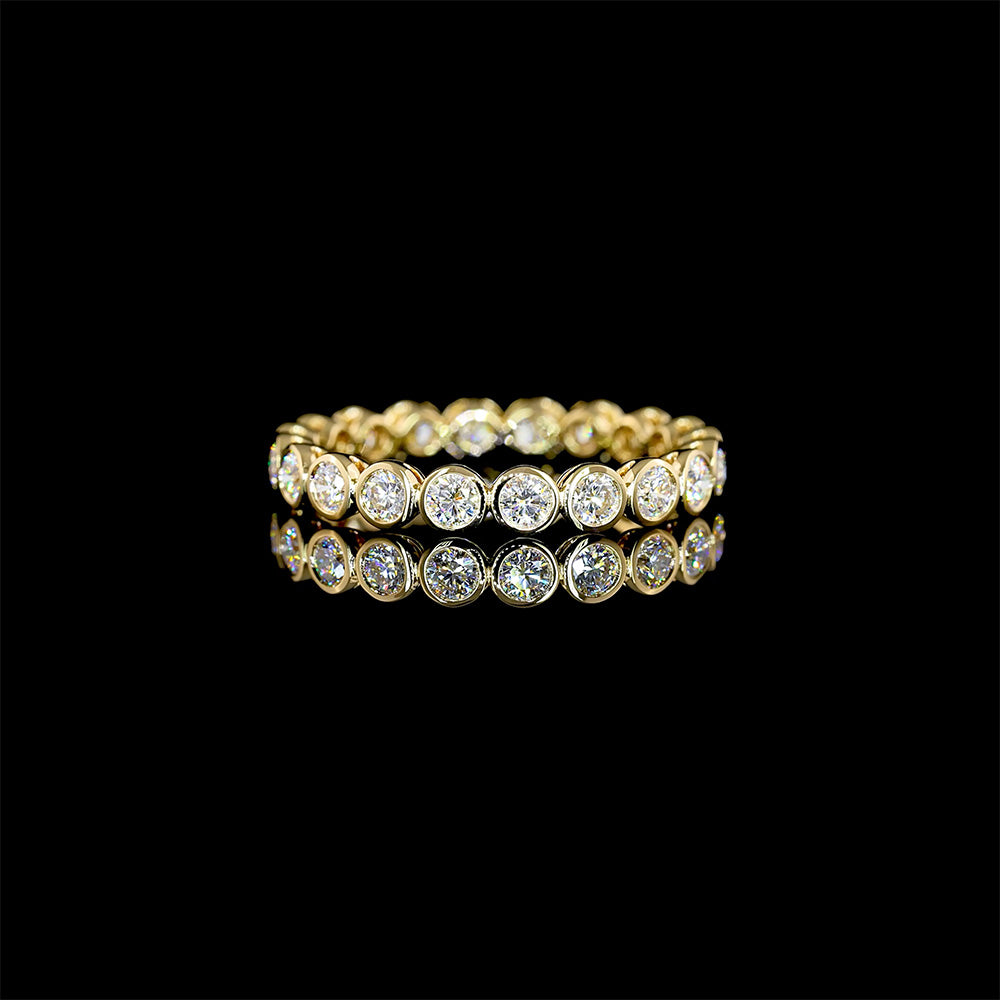 Mini Round Bezel Eternity Band