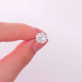 Lab Grown Old European Cut Diamond Stud Earrings