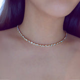 Mixed Shape Lab Diamond Bezel Tennis Necklace