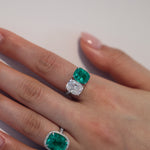 green emerald diamond tois et moi