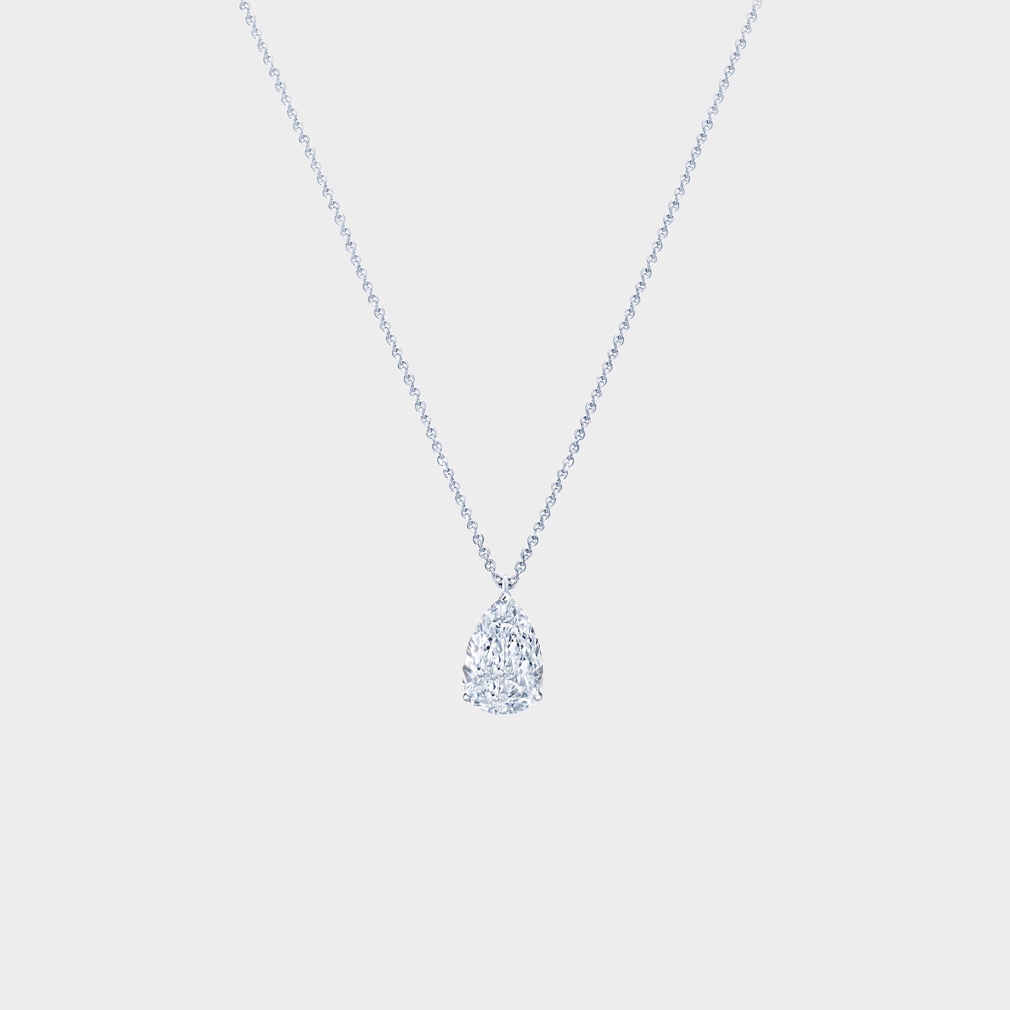 lab grown diamond pear necklace