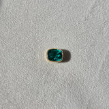 Colombian Emerald Yellow Gold Bezel Slider Charm Necklace