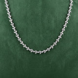 Marquise and Pear Tulip Diamond Tennis Necklace