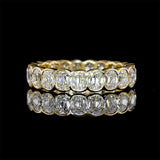 Old Mine Cut Half Bezel Eternity Band