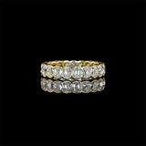 Old Mine Cut Half Bezel Eternity Band