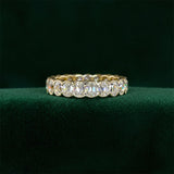 Old Mine Cut Half Bezel Eternity Band