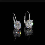 Lab Grown Antique Cushion Old Mine Cut Diamond Earrings