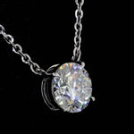 Lab Grown Round Brilliant Cut Pendant Necklace