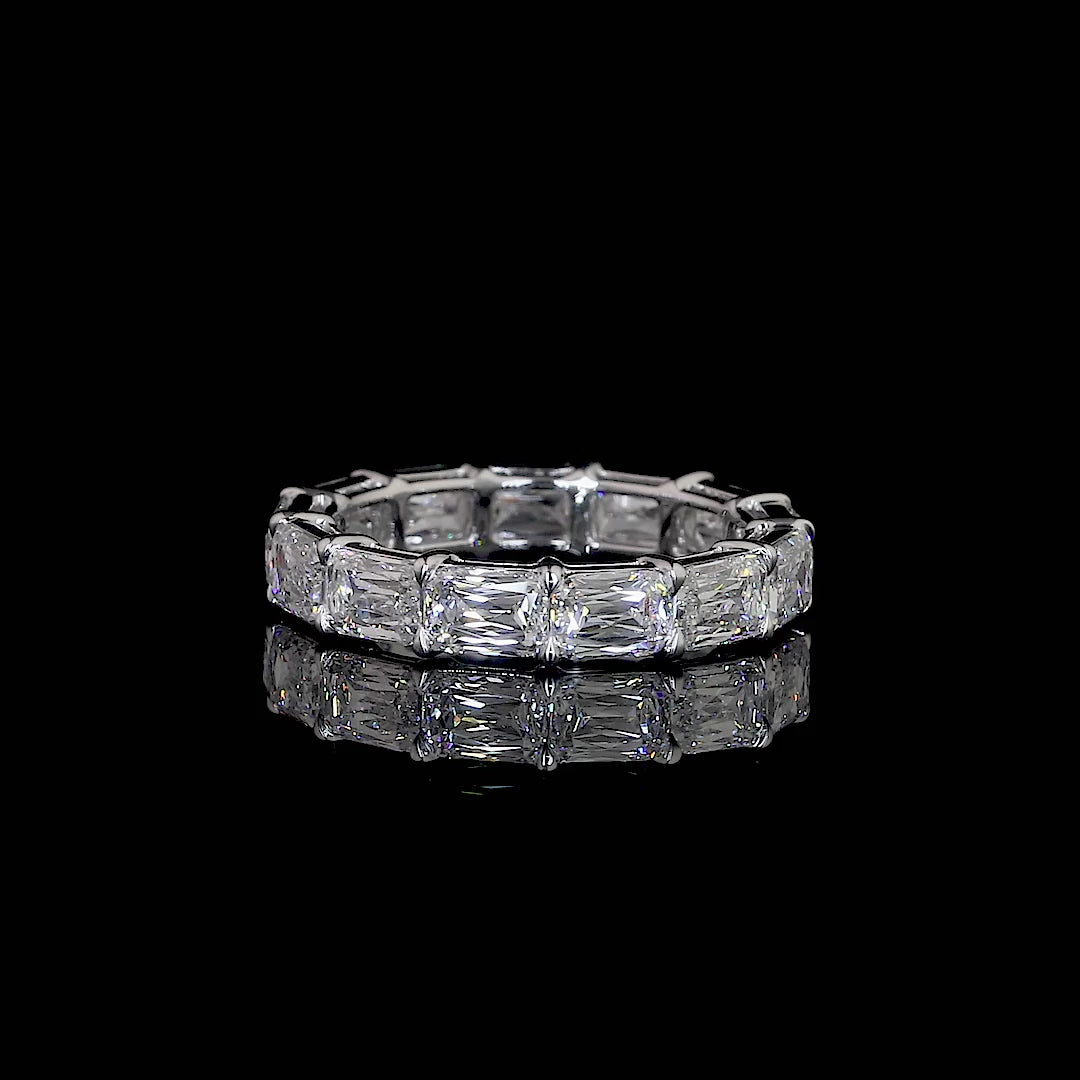 Eternity Band with Elongated Antique Cushion Diamonds