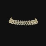 3 Row Cluster Diamond Tennis Bracelet