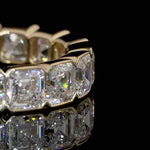 Eternity Band with Asscher Cut Diamonds in gold 