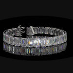 Emerald Cut Tennis Bracelet 55cts total weight E/F VS 14k white gold