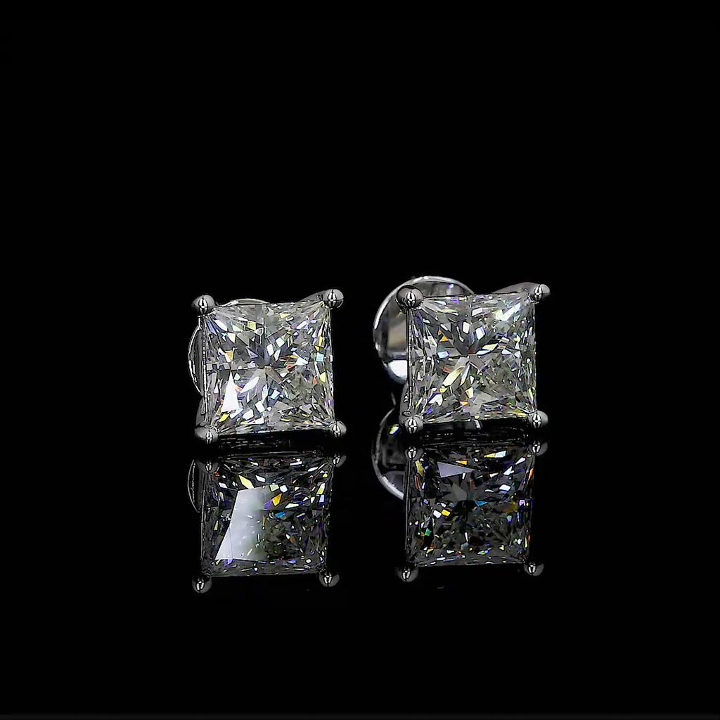 Lab Grown Princess Cut Diamond Studs from Take Two