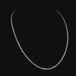 Diamond Tennis Necklace in 14k white gold setting